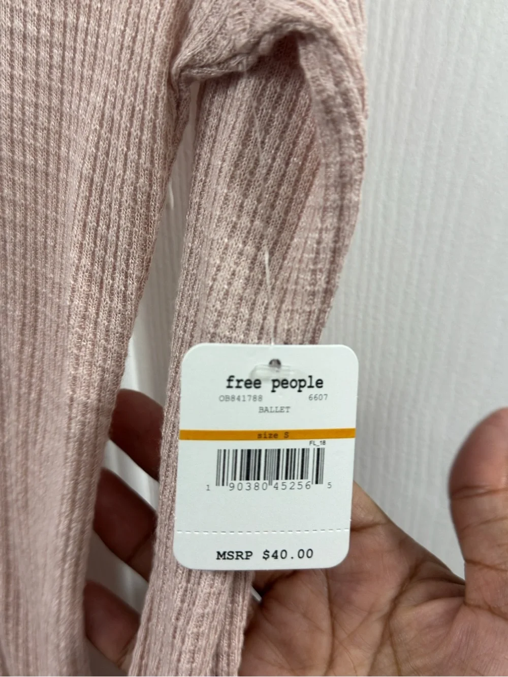 Free People blush ribbed